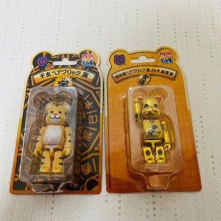 メディコムトイ(MEDICOM TOY)の新品 ベアブリック 招き猫 干支 寅 100%.セット 金運 金メッキ 参 (その他)