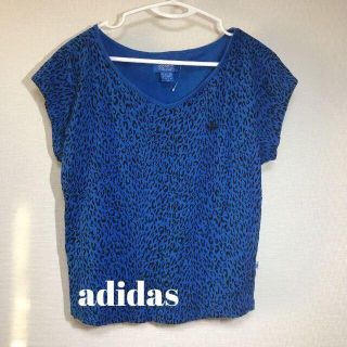 アディダス(adidas)のアディダス Tシャツ ブルー ヒョウ柄 青 スポーツ(Tシャツ(半袖/袖なし))