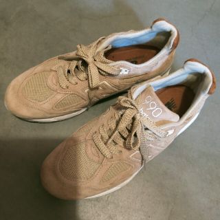 ニューバランス(New Balance)のニューバランス　m990 ベージュ　24.5センチ　美品(スニーカー)