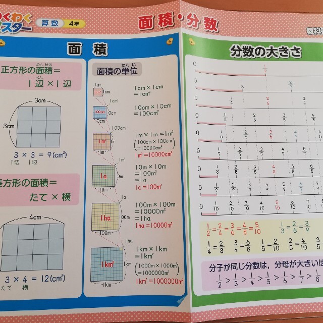 教科書ワーク　小4　算数　ポスター　計算ドリル　実力判定テスト　解答手引き エンタメ/ホビーの本(語学/参考書)の商品写真