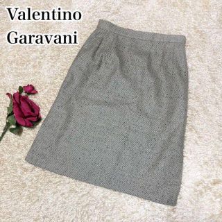 ヴァレンティノガラヴァーニ(valentino garavani)のヴァレンティノ ガラヴァーニ♡ビンテージ スカート ウールツイード 40サイズ(ひざ丈スカート)