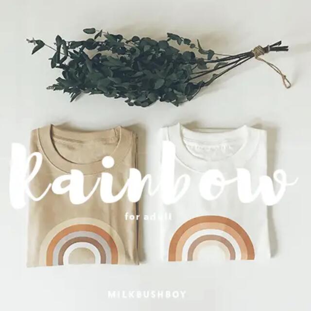 milkbushboy rainbow tシャツ 大人 ホワイト XL
