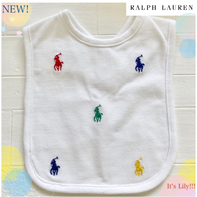 Ralph Lauren(ラルフローレン)の専用　ギフトboxラッピング　靴下追加　80ロンパース  80ロンt   スタイ キッズ/ベビー/マタニティのこども用ファッション小物(ベビースタイ/よだれかけ)の商品写真