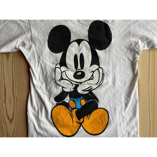 90s MICKEY & CO⠀青パン ミッキー 両面プリント Tシャツ 半袖