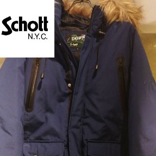 ショット(schott)の【ファー付き　シュノーケル】schott ダウン　ファーストダウン　AVIREX(ダウンジャケット)