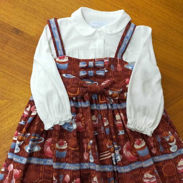 mezzo piano(メゾピアノ)のハンドメイド　100 キッズ/ベビー/マタニティのキッズ服女の子用(90cm~)(ドレス/フォーマル)の商品写真