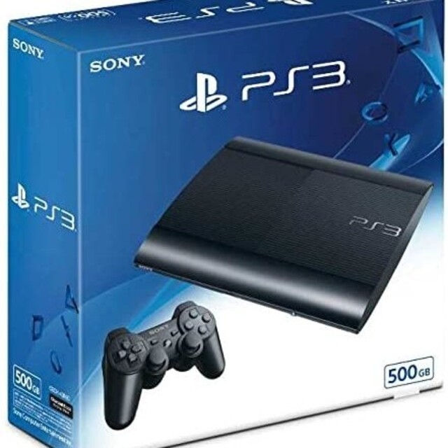 PlayStation3(プレイステーション3)のPlayStation3 チャコール・ブラック 500GB (CECH4300C エンタメ/ホビーのゲームソフト/ゲーム機本体(家庭用ゲーム機本体)の商品写真