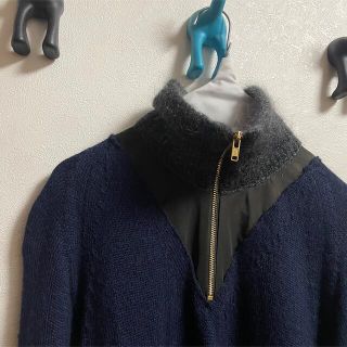 カラー(kolor)のkolor ハイネックニット　13AW コレクション着用(ニット/セーター)