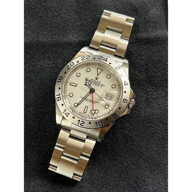 ーホールを ROLEX - ロレックス エクスプローラー2 16570 ホワイトの