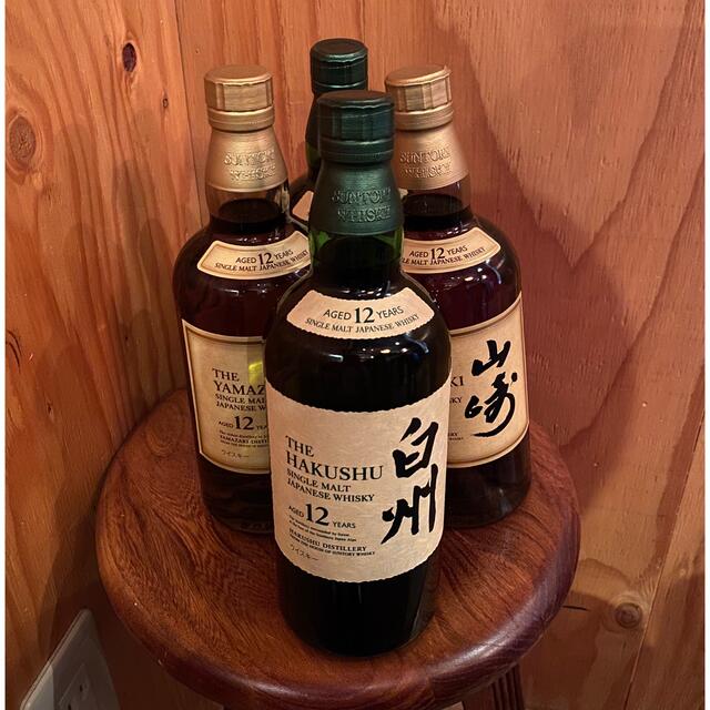 食品/飲料/酒山崎12年 4本 白州12年 2本