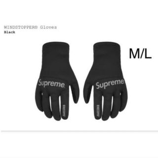 シュプリーム(Supreme)のWINDSTOPPER® Gloves 黒M/L(手袋)