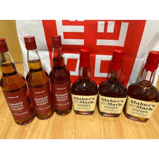 Maker’s Mark & ブレンドスコッチウィスキー  6本セット(ウイスキー)