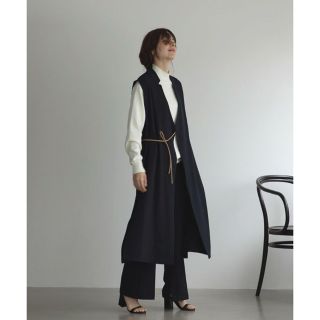 トゥデイフル(TODAYFUL)のmarjour INSIDE COLLAR GILET ロングジレ(ベスト/ジレ)