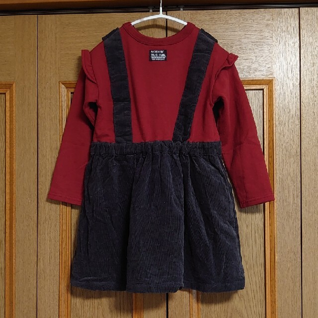 BREEZE(ブリーズ)のブリーズ☆コーデュロイドッキングワンピース☆110 キッズ/ベビー/マタニティのキッズ服女の子用(90cm~)(ワンピース)の商品写真