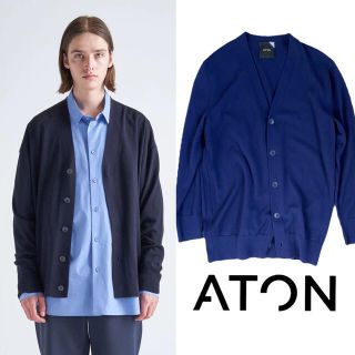 ロンハーマン(Ron Herman)のATON  4.3万SLOW WOOL オーバーサイズカーディガンUNISEX(カーディガン)