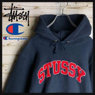 STUSSY - 【超希少】 STUSSY アーチロゴ入りパーカー パイル刺繍ロゴ ...