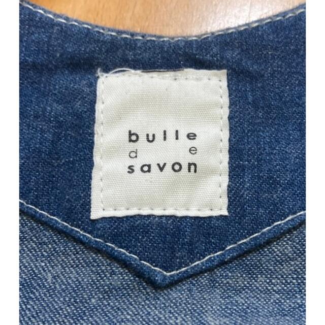 bulle de savon(ビュルデサボン)のbulle de savon ビュルデサボン デニムワンピース レディースのワンピース(ひざ丈ワンピース)の商品写真