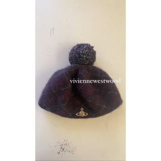 美品 Vivienne Westwood ベレー帽 ニット帽 オーブロゴ