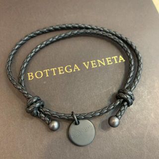 ボッテガヴェネタ(Bottega Veneta)の☆未使用品☆ボッテガヴェネタ レザーブレスレット イントレチャート 黒(ブレスレット)