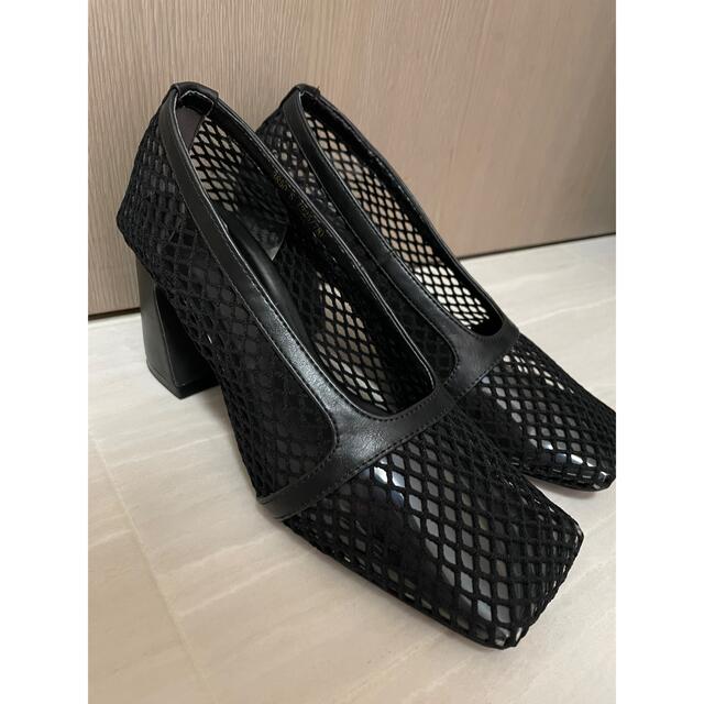 【THROW】SQUARE MESH PUMPS/スクエアメッシュパンプス