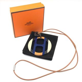 Hermes - ☆HERMES エルメス バッファローホーン ネックレス 水牛 ロゴ