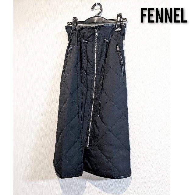 定価15800円 Fennel ドロスト キルティング スカート ブラック