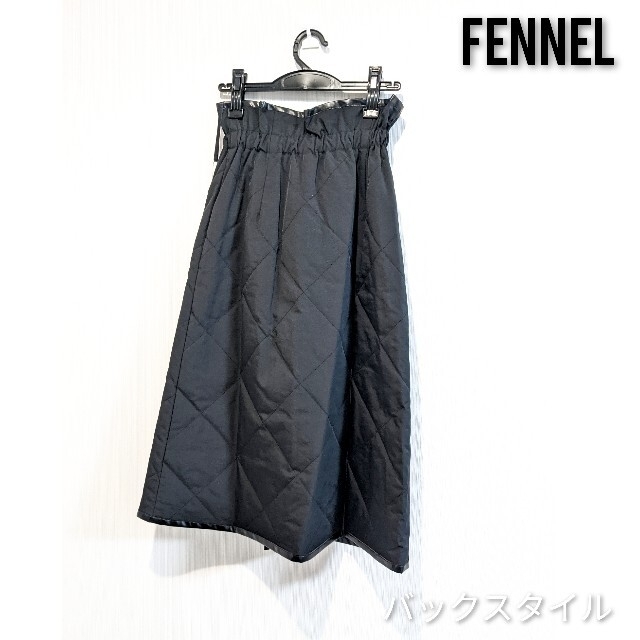 SCOT CLUB(スコットクラブ)の定価15800円 Fennel ドロスト キルティング スカート ブラック レディースのスカート(ひざ丈スカート)の商品写真