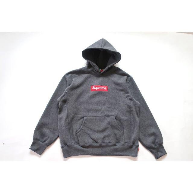 (L)Supreme Box Logo Hooded Swaetshirtグレー