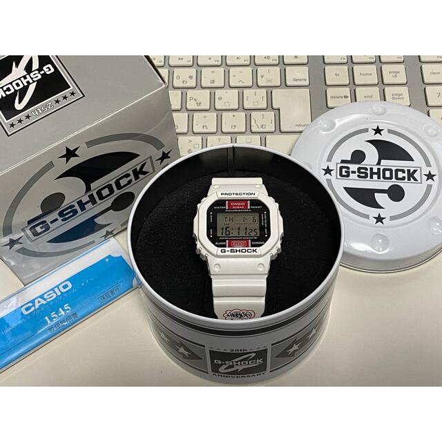 G-SHOCK(ジーショック)のコラボ/G-SHOCK/エリックへイズ/スピード/25th/限定/ホワイト/箱付 メンズの時計(腕時計(デジタル))の商品写真