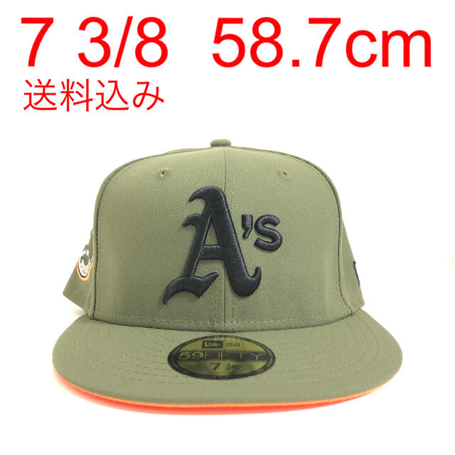 New Era Cap 3/8 ツバ裏オレンジ ニューエラ アスレチクス 帽子