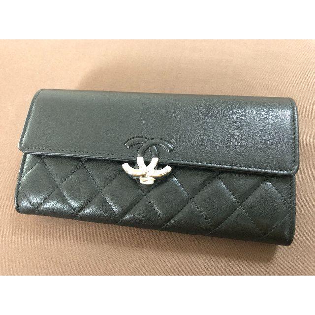 CHANEL マトラッセ ココマーク ラムスキン ウォレット A84426