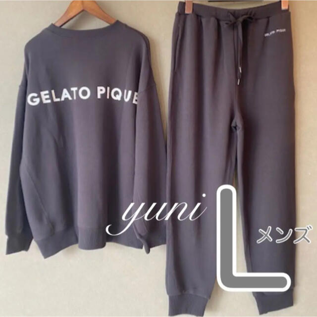 gelato pique(ジェラートピケ)のレア♡スウェットロゴ上下セット♡メンズL メンズのトップス(スウェット)の商品写真