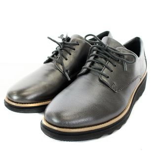 クラークス(Clarks)のクラークス シューズ 革靴 厚底 ラウンドトゥ レースアップ 23.5 シルバー(その他)