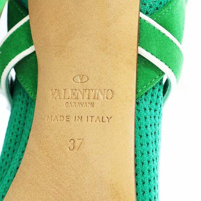 valentino garavani(ヴァレンティノガラヴァーニ)のヴァレンティノ ガラヴァーニ ソックスブーツ ピンヒール 37 24cm 緑 レディースの靴/シューズ(ブーツ)の商品写真