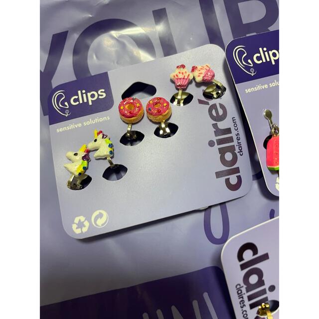 claire's(クレアーズ)のクレアーズ　ピアスセット　3つ　ユニコーン　スイーツ レディースのアクセサリー(ピアス)の商品写真