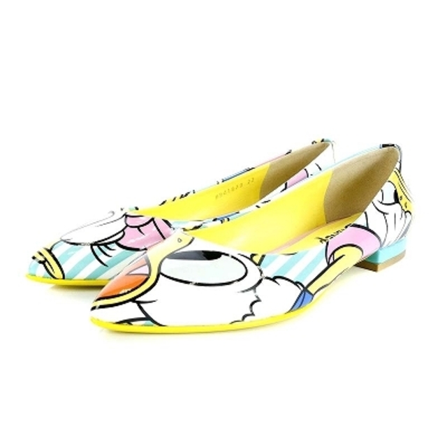 DIANA(ダイアナ)のダイアナ × ディズニー フラットパンプス 22.0cm 黄 水色 レディースの靴/シューズ(ハイヒール/パンプス)の商品写真