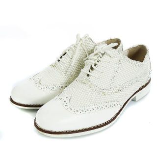 コールハーン(Cole Haan)のコールハーン ウイングチップオックスフォードシューズ 7.5 24.5cm 白(その他)