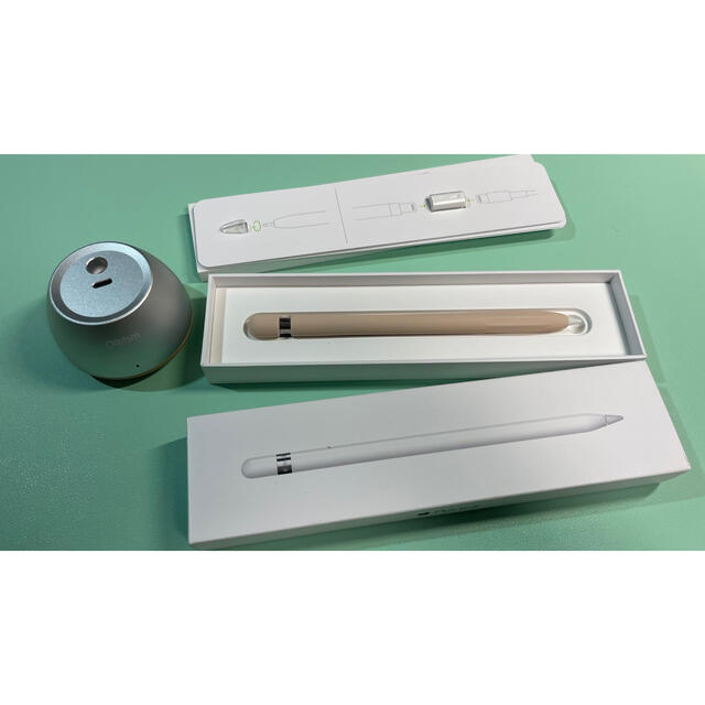 Apple - 純正品 Apple pencil 第1世代 本体 カバー 充電器 セットの