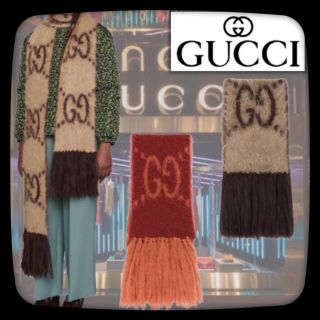 グッチ(Gucci)の新品未使用品＊ GUCCIモヘアマフラー＊ブラウン(マフラー/ショール)