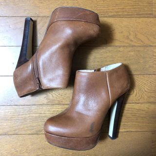 トップショップ(TOPSHOP)の値下げ⭐︎TOP SHOP リアルレザー ブラウン ショートブーツ(ブーツ)