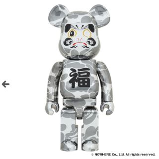 アベイシングエイプ(A BATHING APE)のBE@RBRICK BAPE 達磨 銀メッキ 1000%(その他)