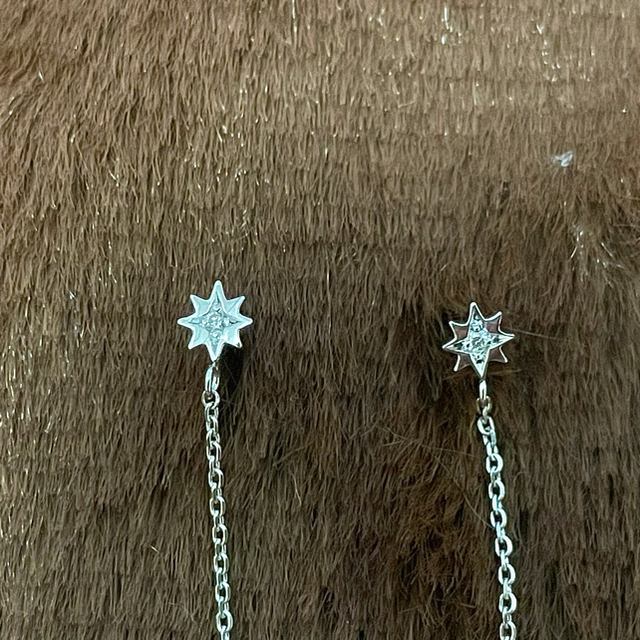 STAR JEWELRY(スタージュエリー)のスタージュエリー パールピアス k18WG ダイヤ レディースのアクセサリー(ピアス)の商品写真