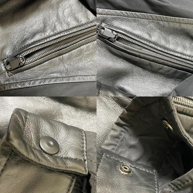 EDIFICE(エディフィス)のEDIFICE 中綿レザージャケット フード L メンズのジャケット/アウター(レザージャケット)の商品写真