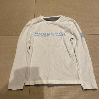 バーバリーブラックレーベル(BURBERRY BLACK LABEL)のバーバリー　ブラックレーベル　重ね着　ロンT 長袖Tシャツ　白　ホースロゴ　人気(Tシャツ/カットソー(七分/長袖))