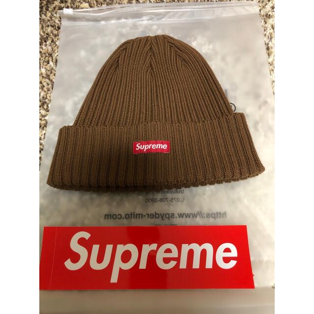 supreme boxlogo beanie brown 21ssニット帽/ビーニー