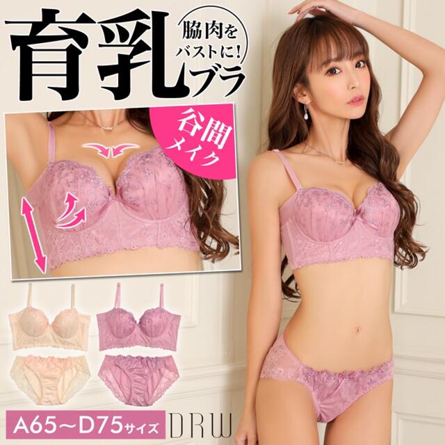 dazzy store(デイジーストア)のdrw 育乳脇高ブラジャー ショーツ　C65パープル レディースの下着/アンダーウェア(ブラ&ショーツセット)の商品写真