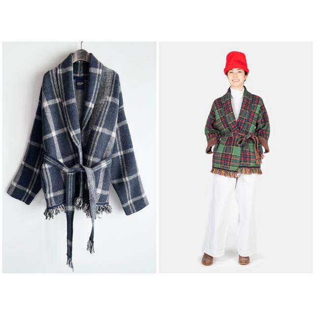 【週末限定SALE】45R ヘチマカラー ニットコート(wool100%)