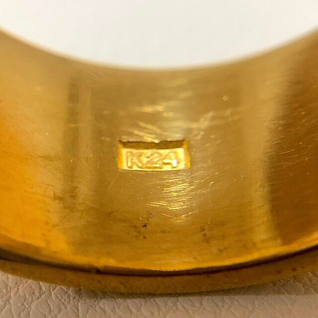 専用！k24 平打ち リング 18.3g 純金  メンズのアクセサリー(リング(指輪))の商品写真