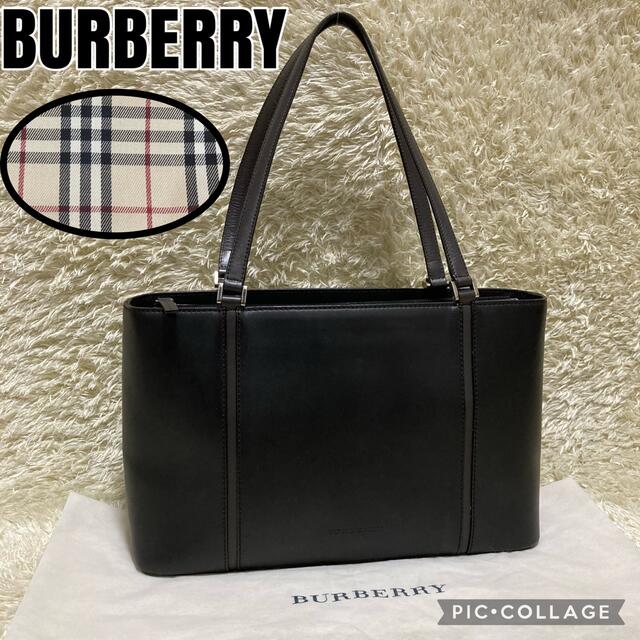 BURBERRY - 希少 美品✨バーバリー トートバッグ ノバチェック レザー