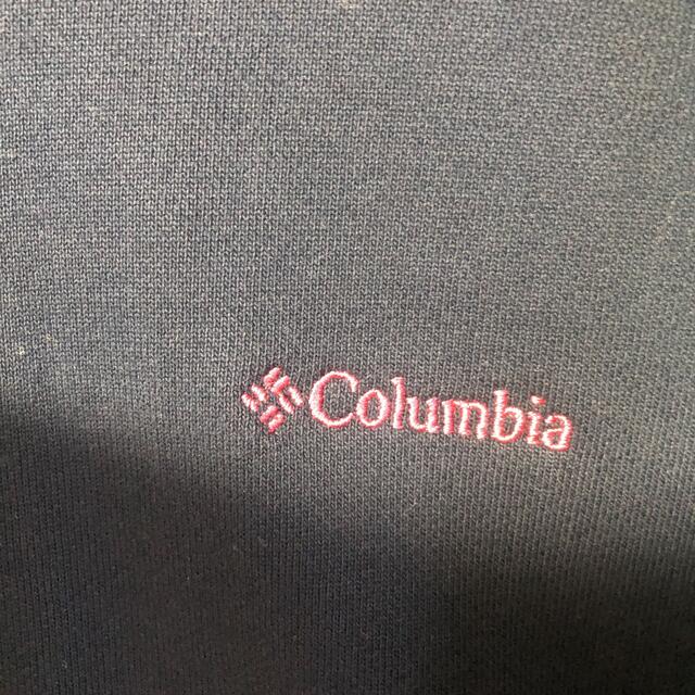 Columbia(コロンビア)のコロンビア　七部袖　刺繍ロゴ　マルチカラー　ネイビー　紺色パーカー　古着 メンズのトップス(パーカー)の商品写真